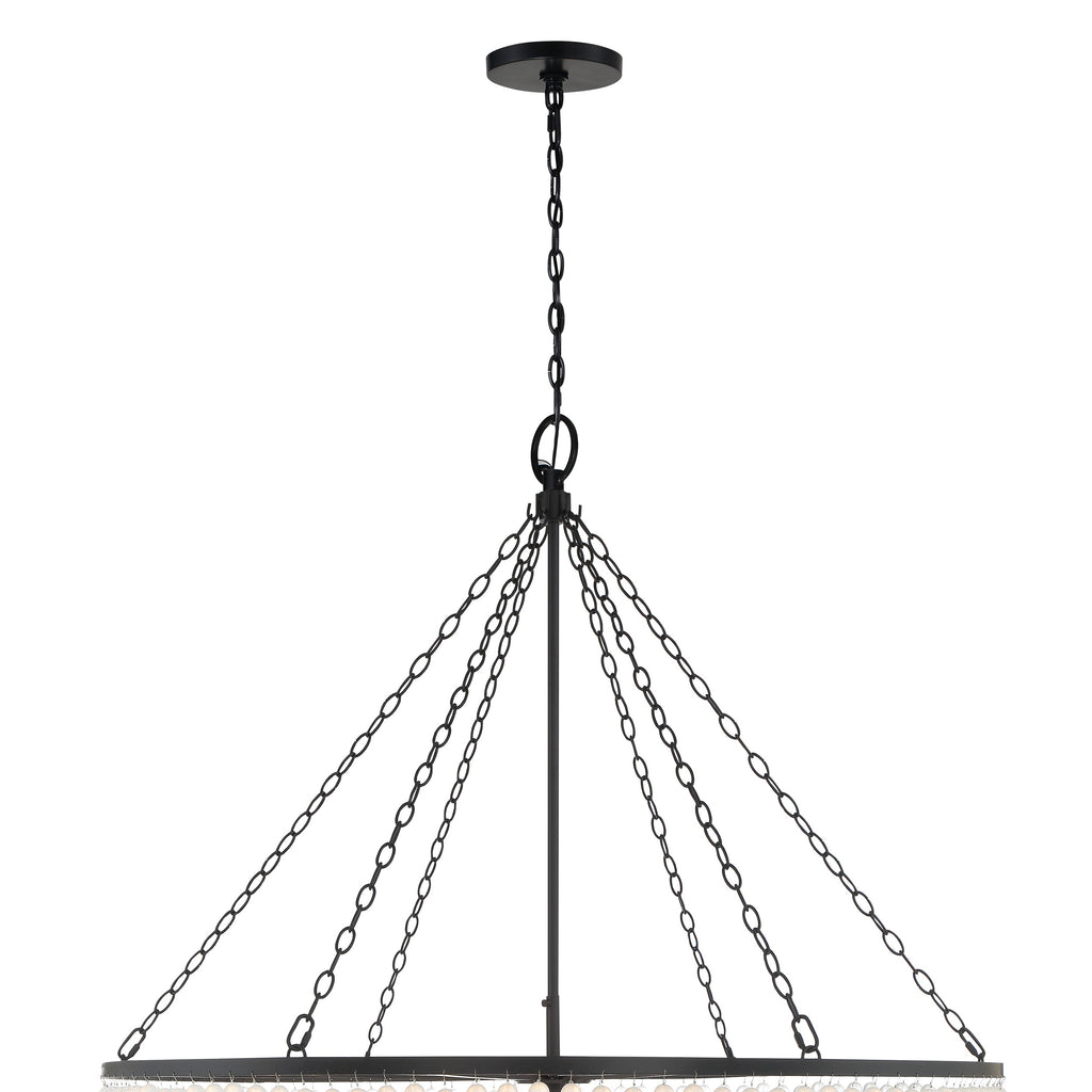 Rylee 15 Light Matte Black Chandelier Chandelier Crystorama