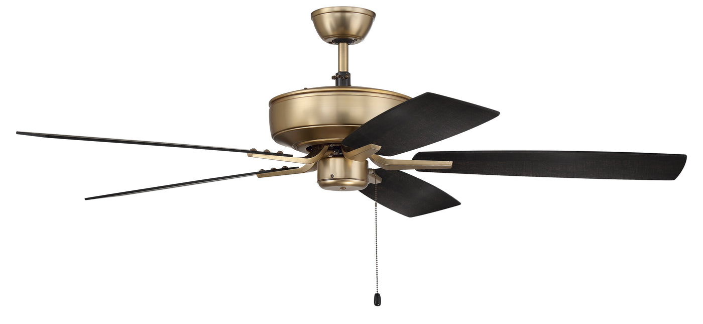 52" Pro Plus in Satin Brass w/ Black Walnut/Flat Black Blades Ceiling Fan CRAFTMADE