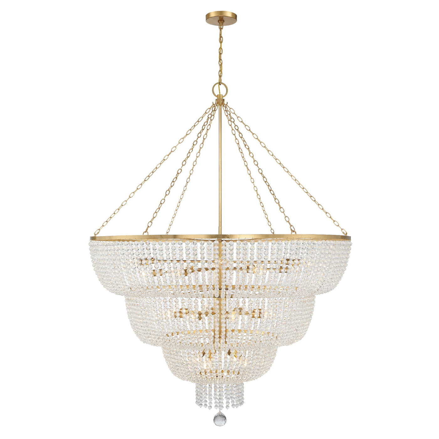 Rylee 24 Light Antique Gold Chandelier Chandelier Crystorama