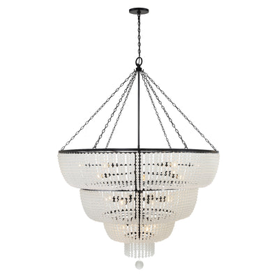 Rylee 24 Light Matte Black Chandelier Chandelier Crystorama