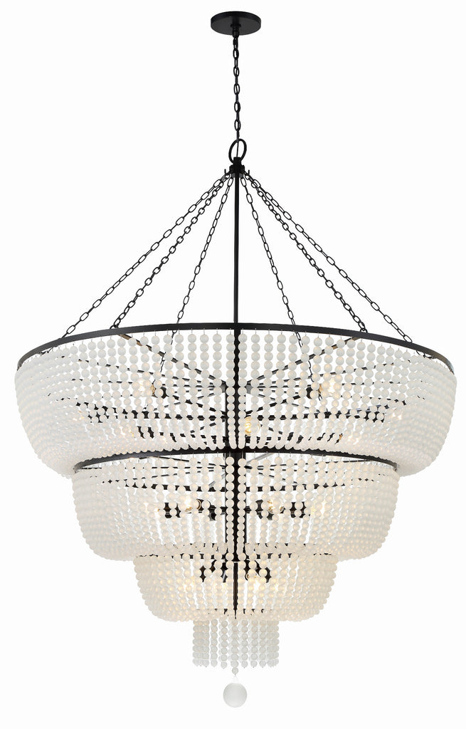 Rylee 24 Light Matte Black Chandelier Chandelier Crystorama