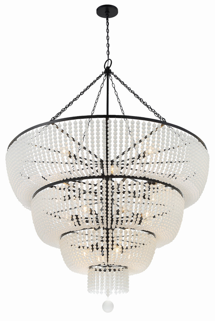 Rylee 24 Light Matte Black Chandelier Chandelier Crystorama