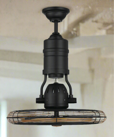 18" Bellows III Indoor/Outdoor (Damp) in Flat Black w/ Flat Black Blades Ceiling Fan CRAFTMADE