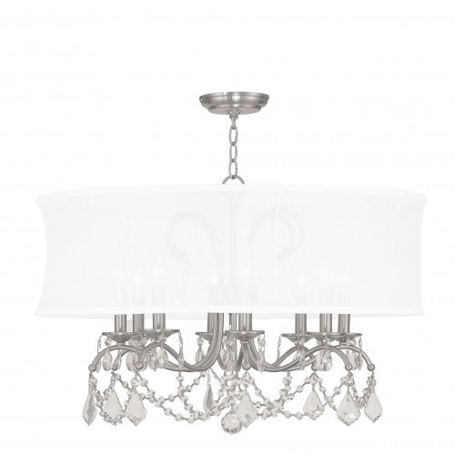 8 Light Brushed Nickel Chandelier Chandelier Livex