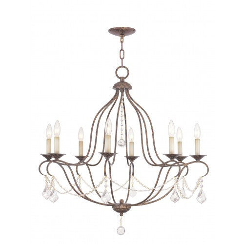 8 Light Venetian Golden Bronze Chandelier Chandelier Livex