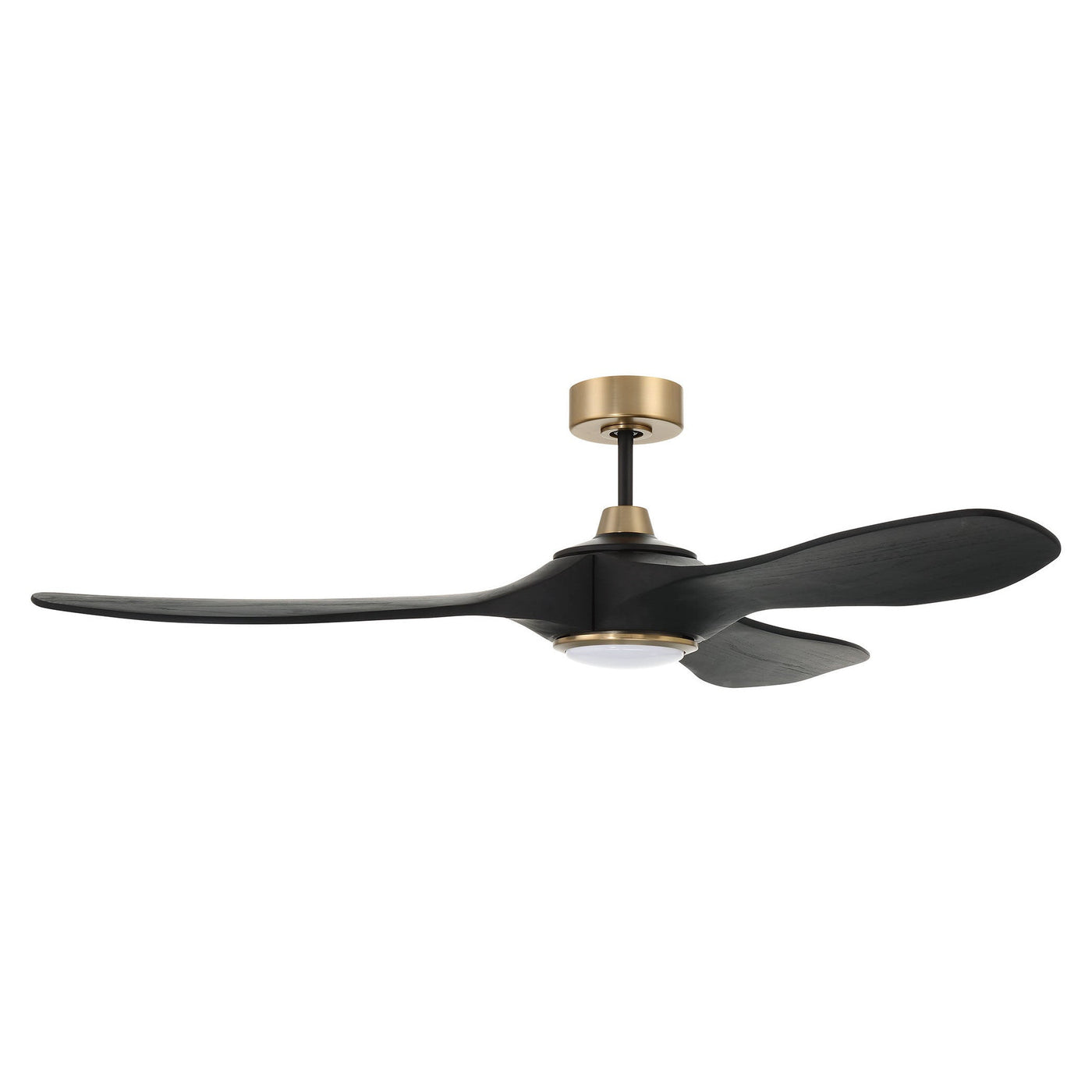 60" Envy in Flat Black/Satin Brass w/ Flat Black Blades Ceiling Fan CRAFTMADE