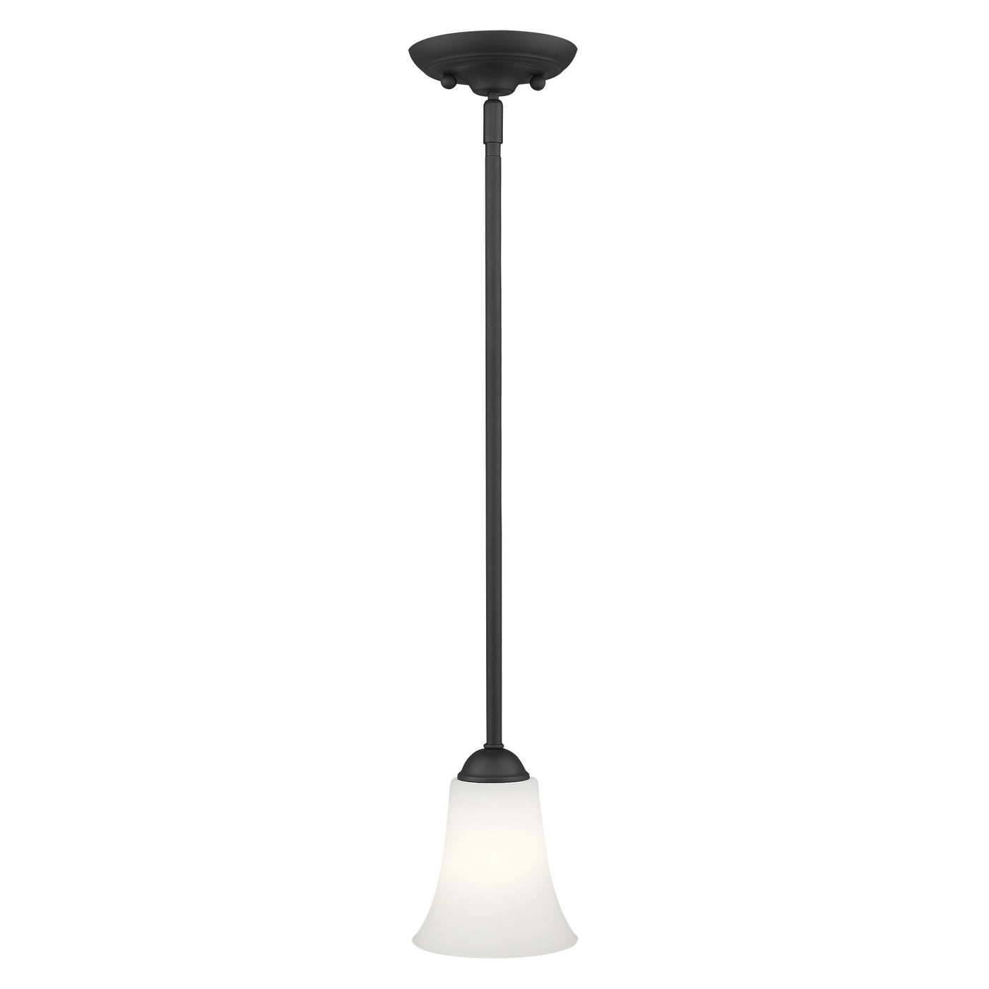 1 Light Black Single Pendant Pendant Livex