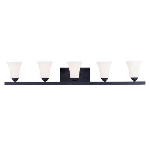 5 Light Black Bath Vanity Wall Sconce Livex