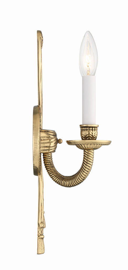 Crystorama 2 Light Olde Brass Cast Sconce Wall Sconce Crystorama