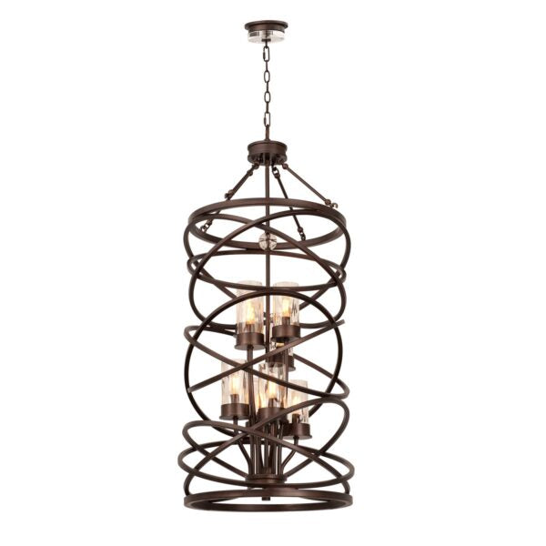 Eternity 8 Light Foyer Chandelier Kalco