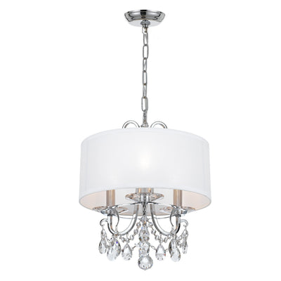 Othello 3 Light Clear Crystal Polished Chrome Mini Chandelier Chandelier Crystorama