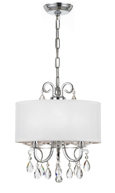 Othello 3 Light Clear Crystal Polished Chrome Mini Chandelier Chandelier Crystorama