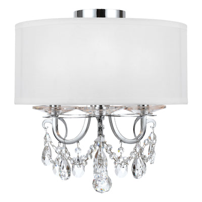 Othello 3 Light Polished Chrome Semi Flush Mount Semi Flush Crystorama