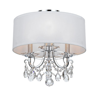 Othello 3 Light Polished Chrome Semi Flush Mount Semi Flush Crystorama