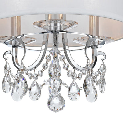 Othello 3 Light Polished Chrome Semi Flush Mount Semi Flush Crystorama