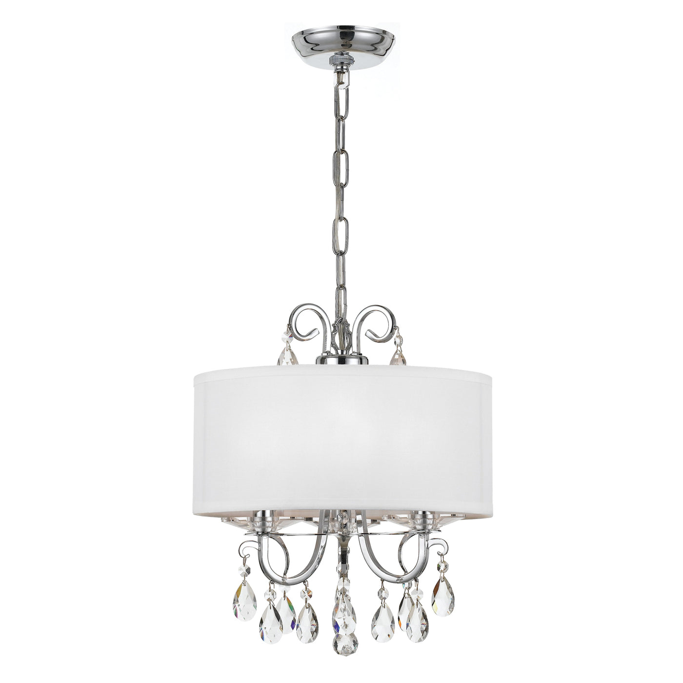 Othello 3 Light Spectra Crystal Polished Chrome Mini Chandelier Chandelier Crystorama