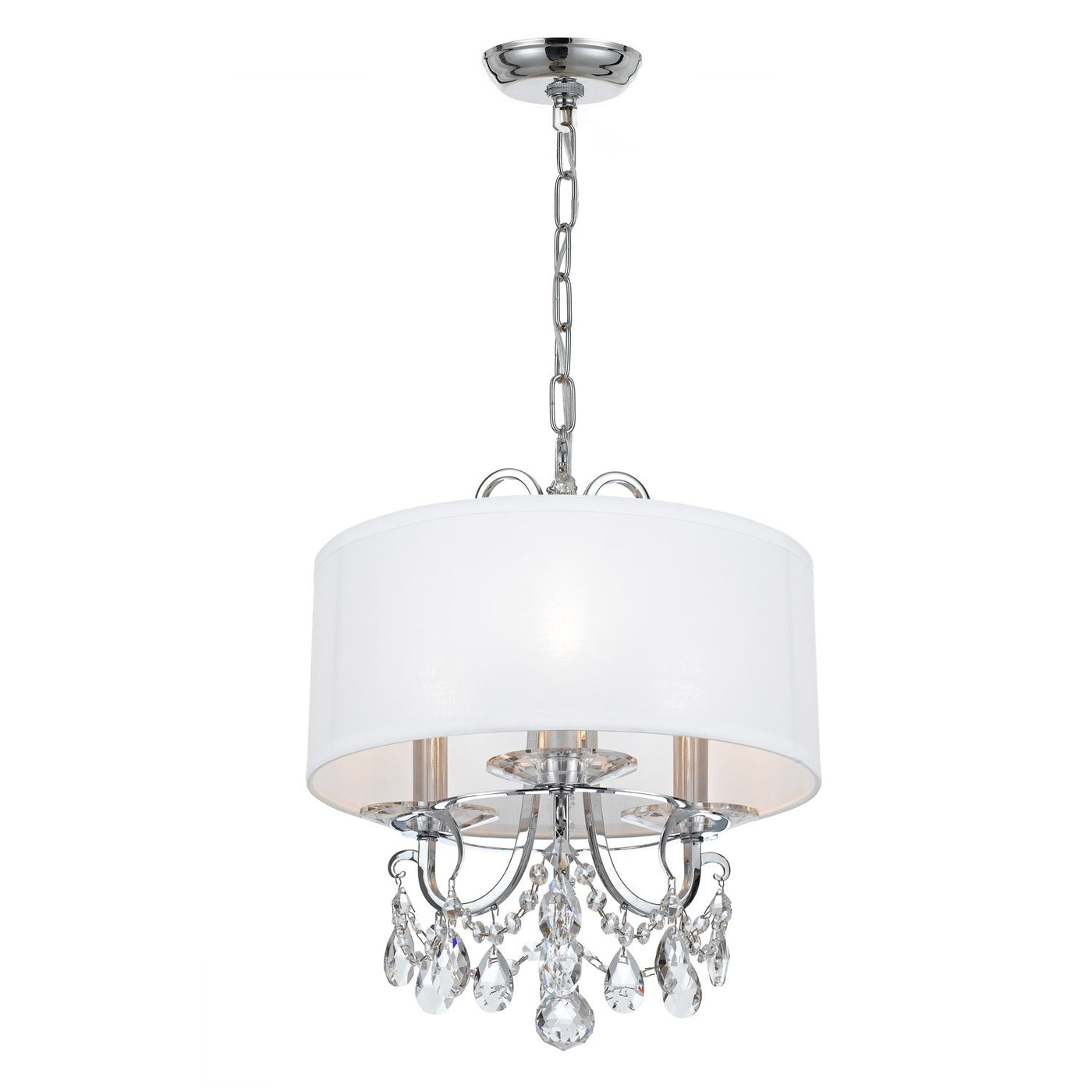 Othello 3 Light Swarovski Strass Crystal Polished Chrome Mini Chandelier Chandelier Crystorama