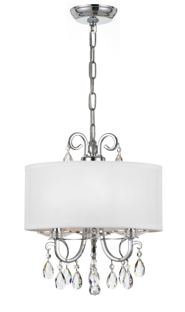 Othello 3 Light Swarovski Strass Crystal Polished Chrome Mini Chandelier Chandelier Crystorama