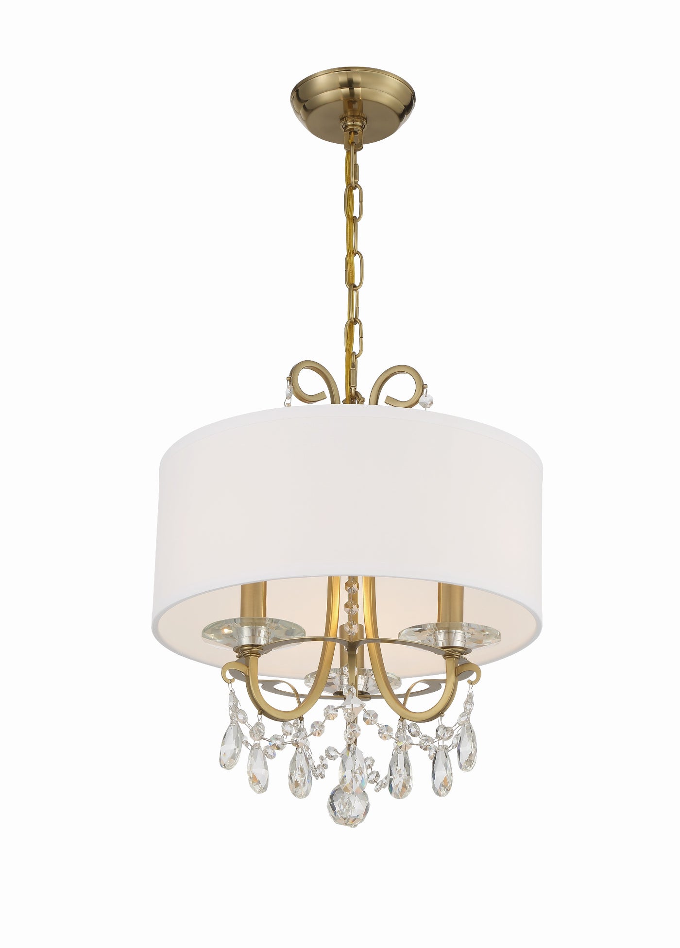 Othello 3 Light Vibrant Gold Mini Chandelier Chandelier Crystorama