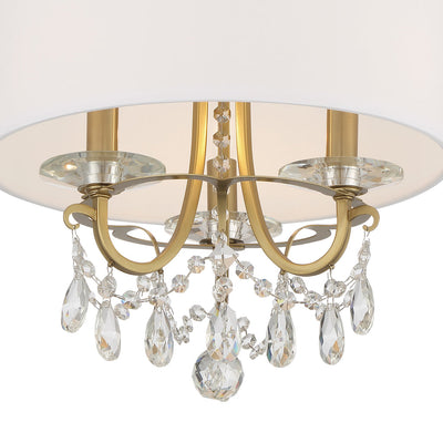 Othello 3 Light Vibrant Gold Mini Chandelier Chandelier Crystorama