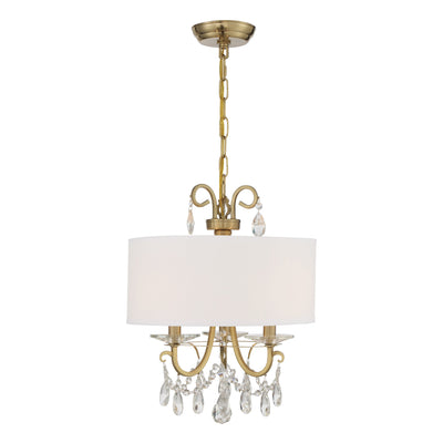 Othello 3 Light Spectra Crystal Vibrant Gold Mini Chandelier Chandelier Crystorama