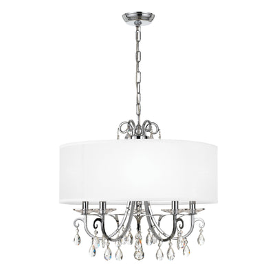 Othello 5 Light Clear Crystal Polished Chrome Chandelier Chandelier Crystorama