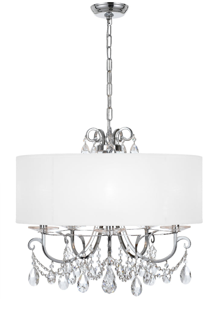 Othello 5 Light Clear Crystal Polished Chrome Chandelier Chandelier Crystorama