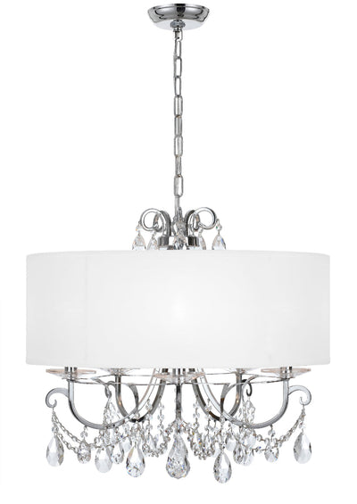 Othello 5 Light Clear Crystal Polished Chrome Chandelier Chandelier Crystorama