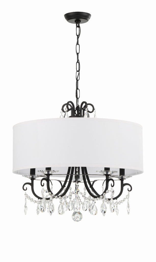 Othello 5 Light Matte Black Chandelier Chandelier Crystorama