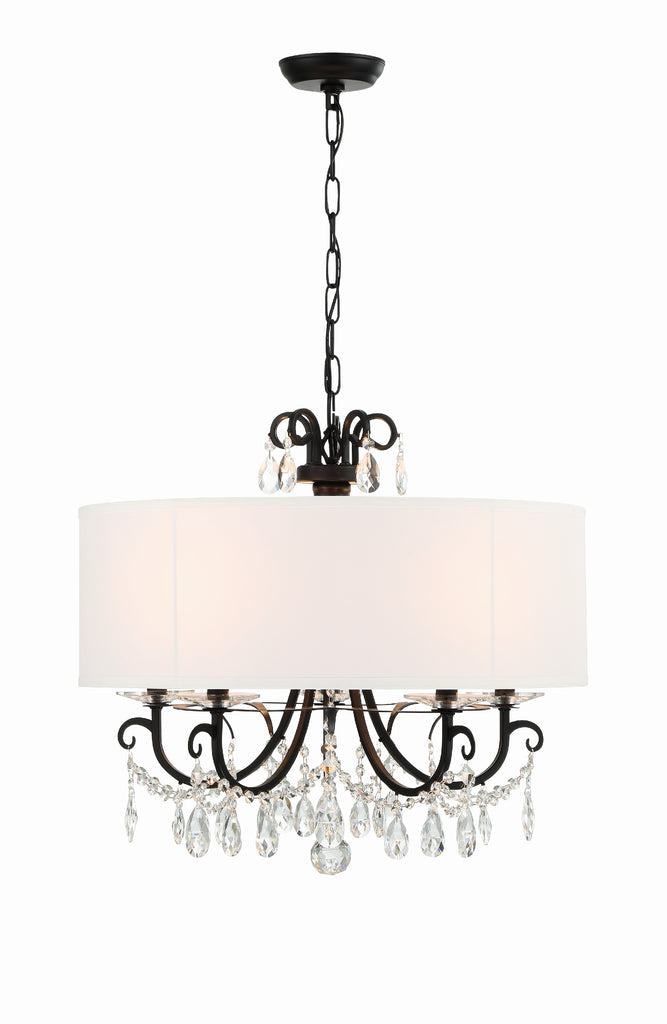 Othello 5 Light Matte Black Chandelier Chandelier Crystorama