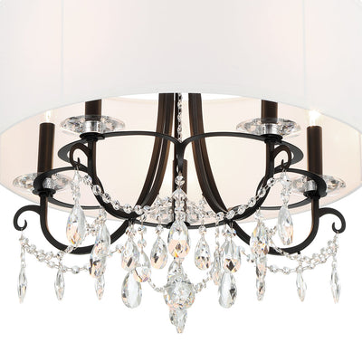 Othello 5 Light Matte Black Chandelier Chandelier Crystorama