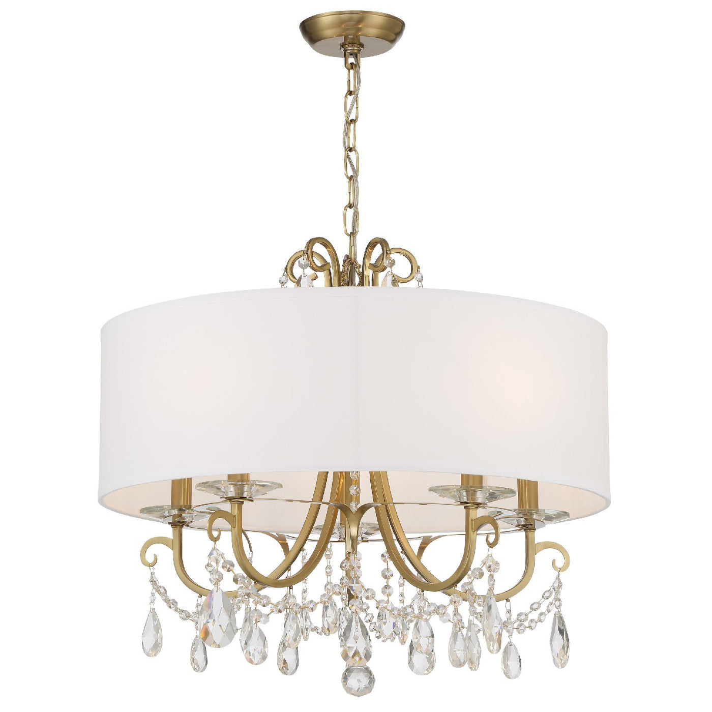 Othello 5 Light Vibrant Gold Chandelier Chandelier Crystorama