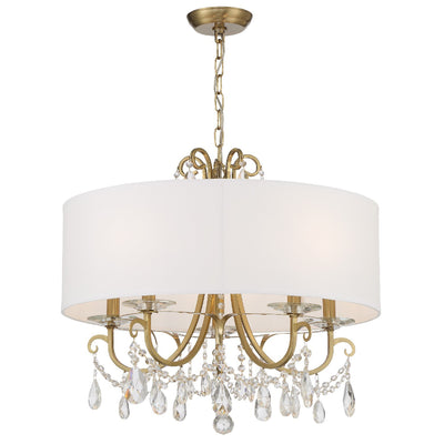 Othello 5 Light Spectra Crystal Vibrant Gold Chandelier Chandelier Crystorama