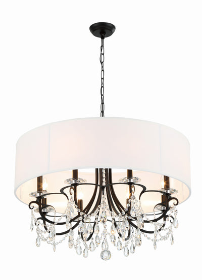 Othello 8 Light Matte Black Chandelier Chandelier Crystorama