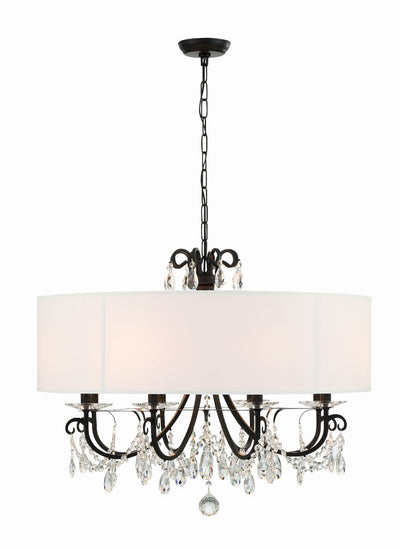 Othello 8 Light Matte Black Chandelier Chandelier Crystorama