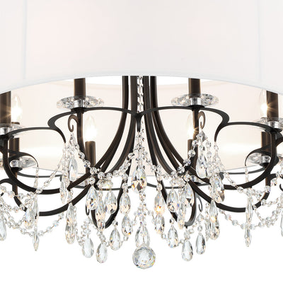 Othello 8 Light Matte Black Chandelier Chandelier Crystorama