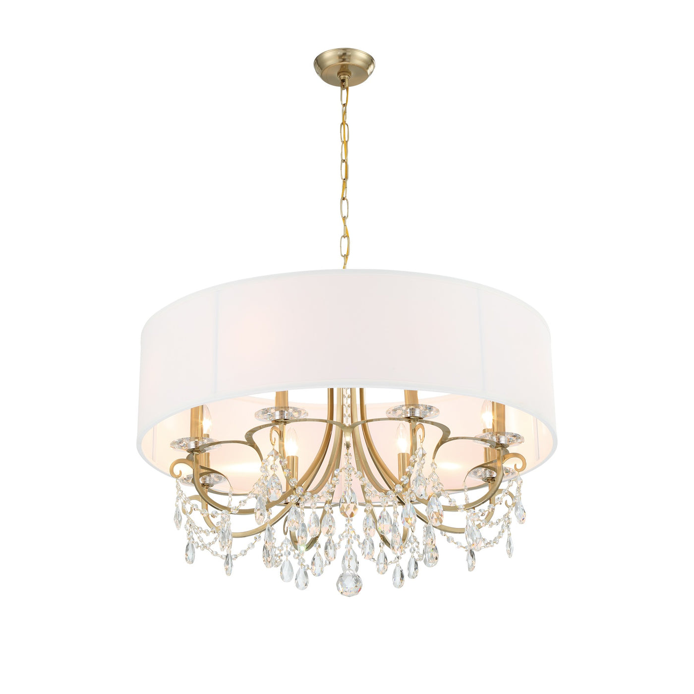 Othello 8 Light Vibrant Gold Chandelier Chandelier Crystorama