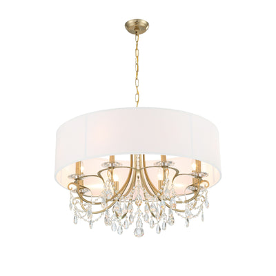 Othello 8 Light Vibrant Gold Chandelier Chandelier Crystorama