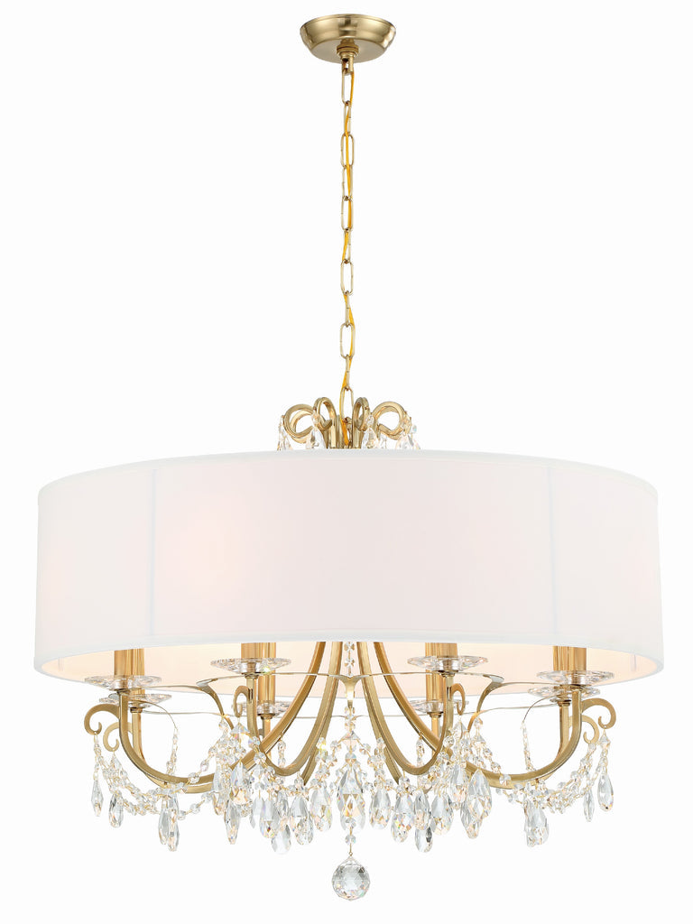 Othello 8 Light Vibrant Gold Chandelier Chandelier Crystorama