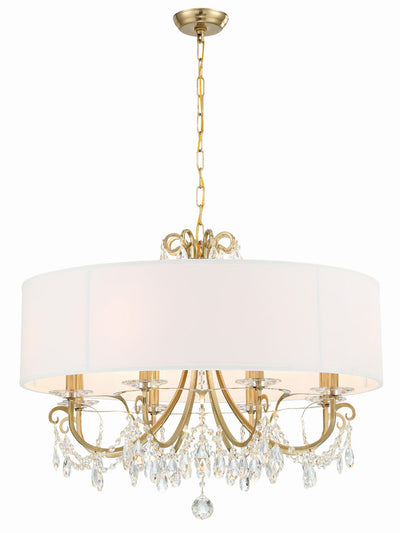 Othello 8 Light Vibrant Gold Chandelier Chandelier Crystorama