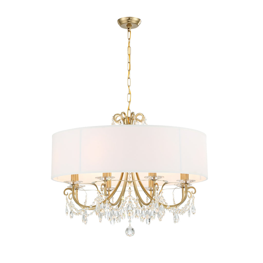 Othello 8 Light Vibrant Gold Chandelier Chandelier Crystorama