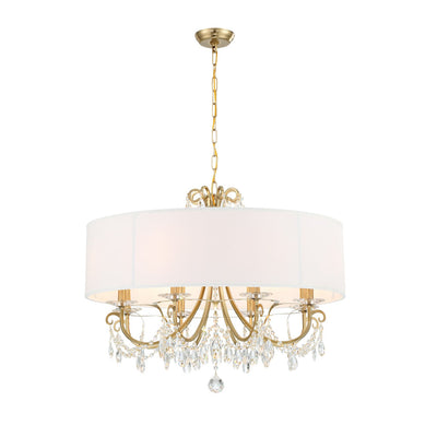 Othello 8 Light Vibrant Gold Chandelier Chandelier Crystorama