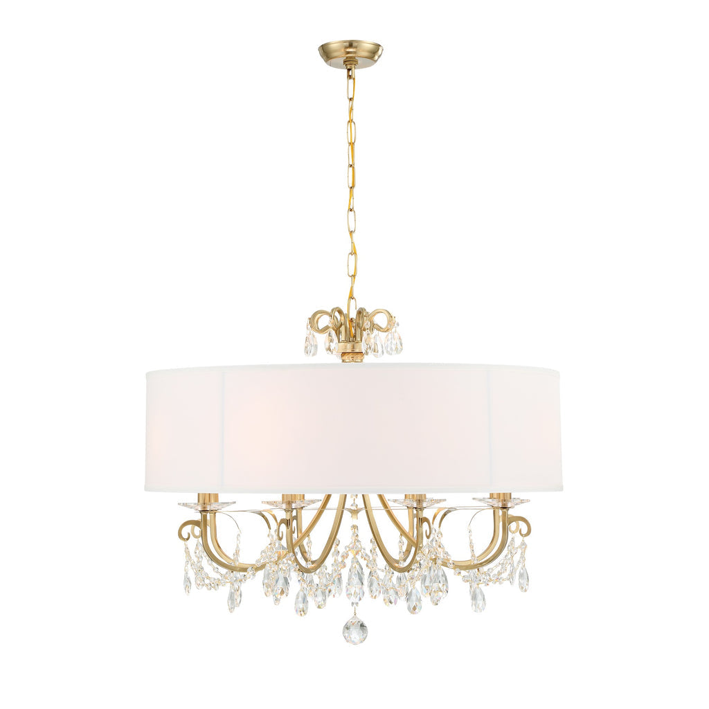 Othello 8 Light Vibrant Gold Chandelier Chandelier Crystorama