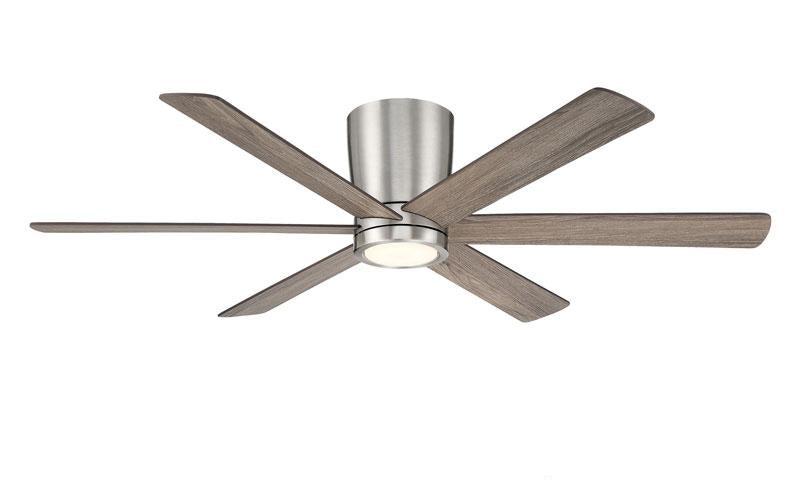 Coldwater 52 Inch Indoor/Outdoor Smart Flush Mount Ceiling Fan Ceiling Fan Wind River