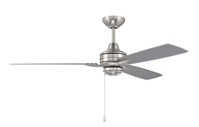 52" Moto in Brushed Polished Nickel w/ Brushed Nickel/Driftwood Blades Ceiling Fan CRAFTMADE