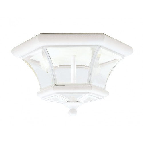 2 Light White Ceiling Mount Flush Mount Livex