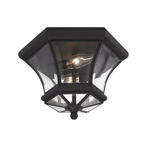 2 Light Black Ceiling Mount Flush Mount Livex