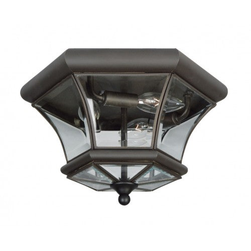 3 Light Bronze Ceiling Mount Flush Mount Livex