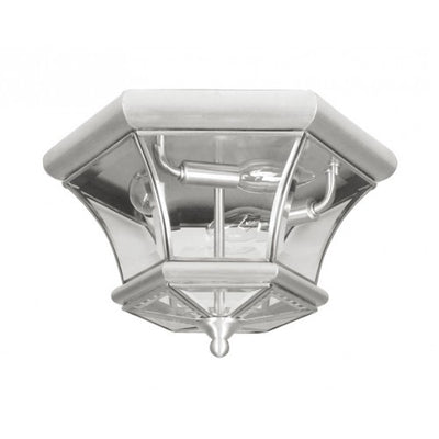 3 Light Brushed Nickel Ceiling Mount Flush Mount Livex