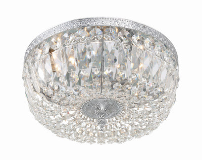 Crystorama 3 Light Spectra Crystal Polished Chrome Flush Mount Semi Flush Crystorama